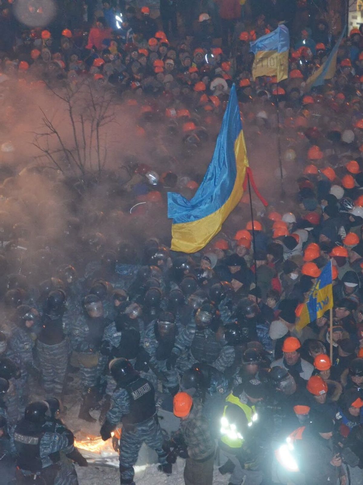 Una manifestazione durante Euromaidan a Kyiv