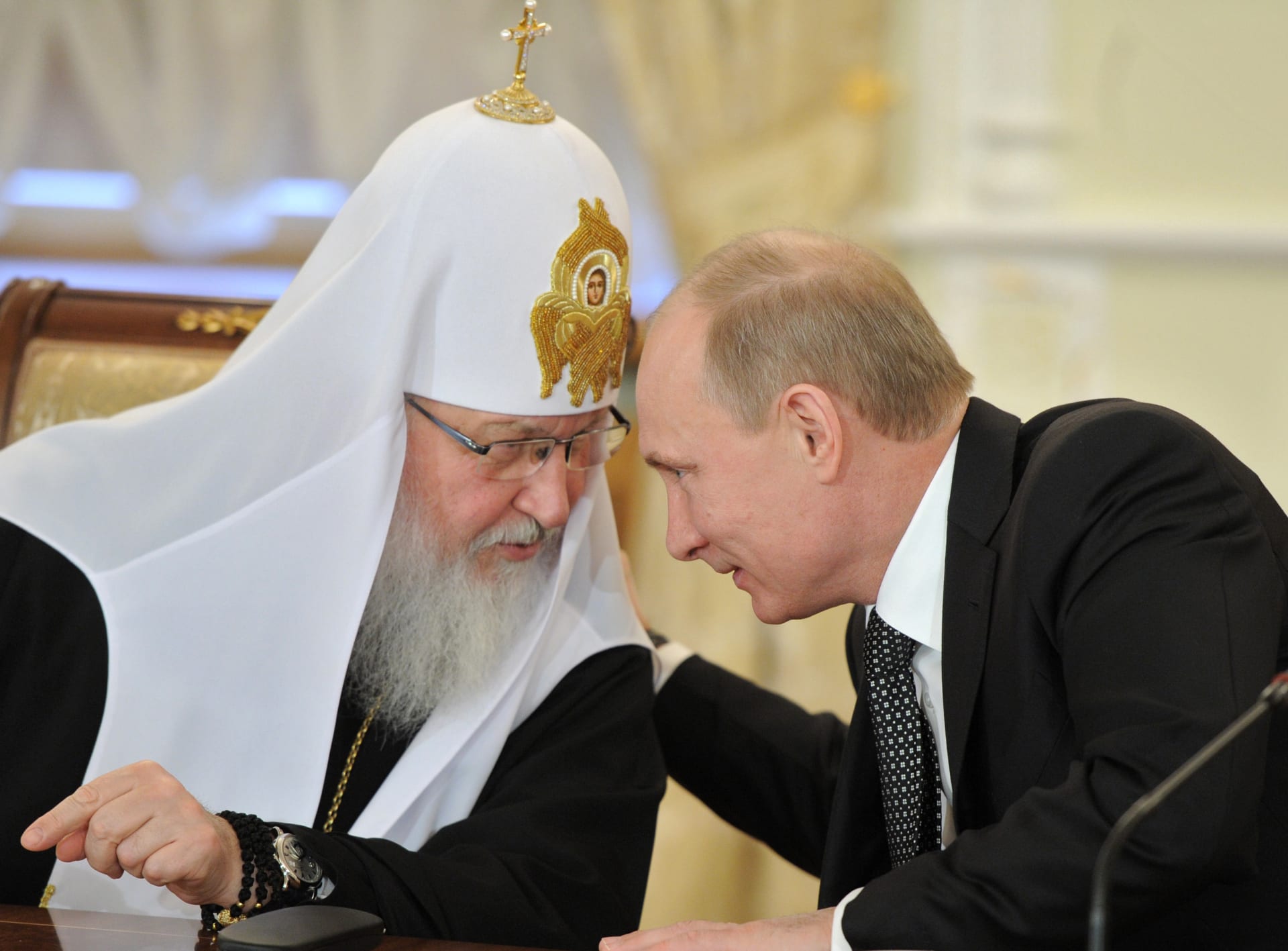 Il patriarca Kirill con Vladimir Putin